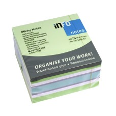 Samolepljivi blok za poruke 75x75 450listova Green Mix